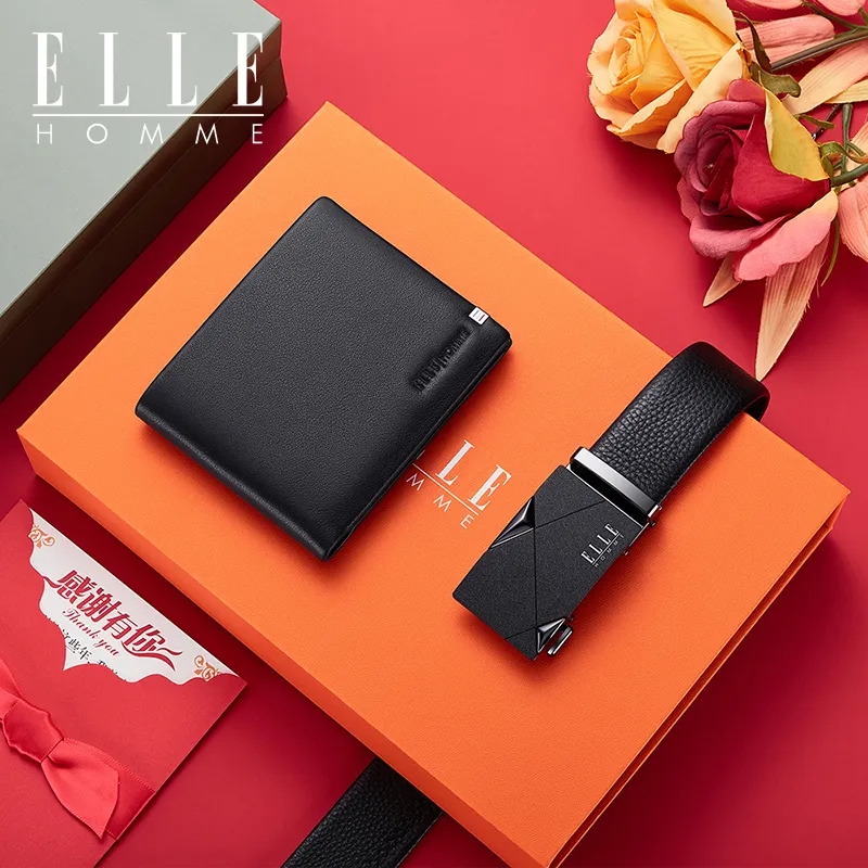 ELLE HOMME Cow Leather Belts Men's Width  3.5cm-5