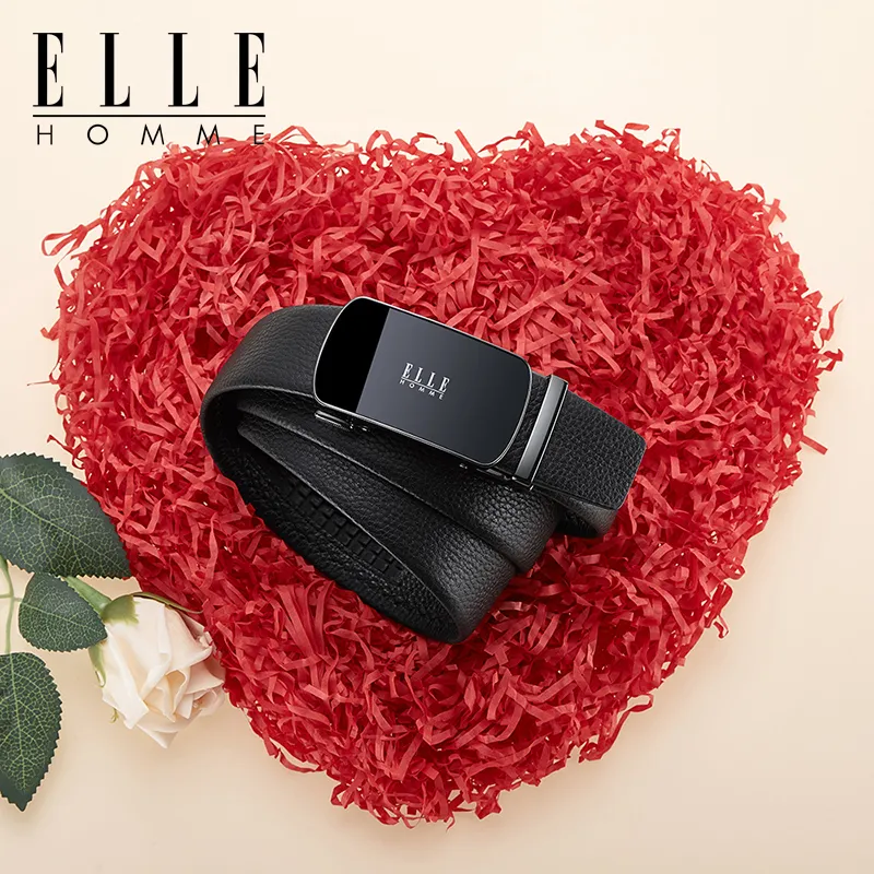 ELLE HOMME Top Grain Cow Leather Belts Men's Width 3.5cm-6
