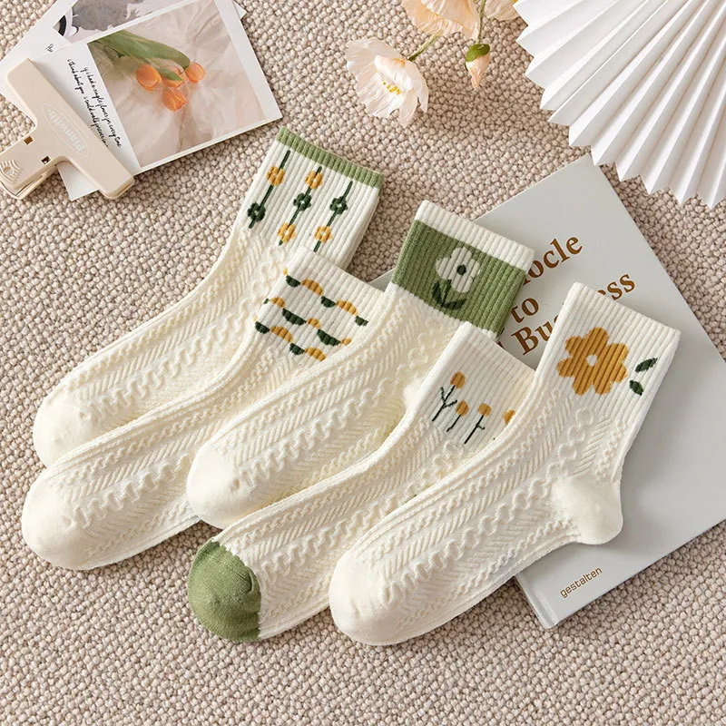 ALPLUME Mid Calf Socks Unisex 5 Pack-7