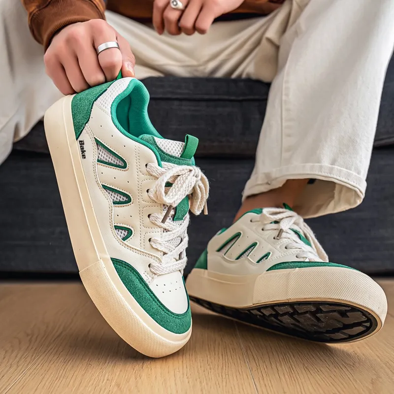 BAKE Anti Slip Wear Resistant Low Top Skateboard Shoes Men's-7
