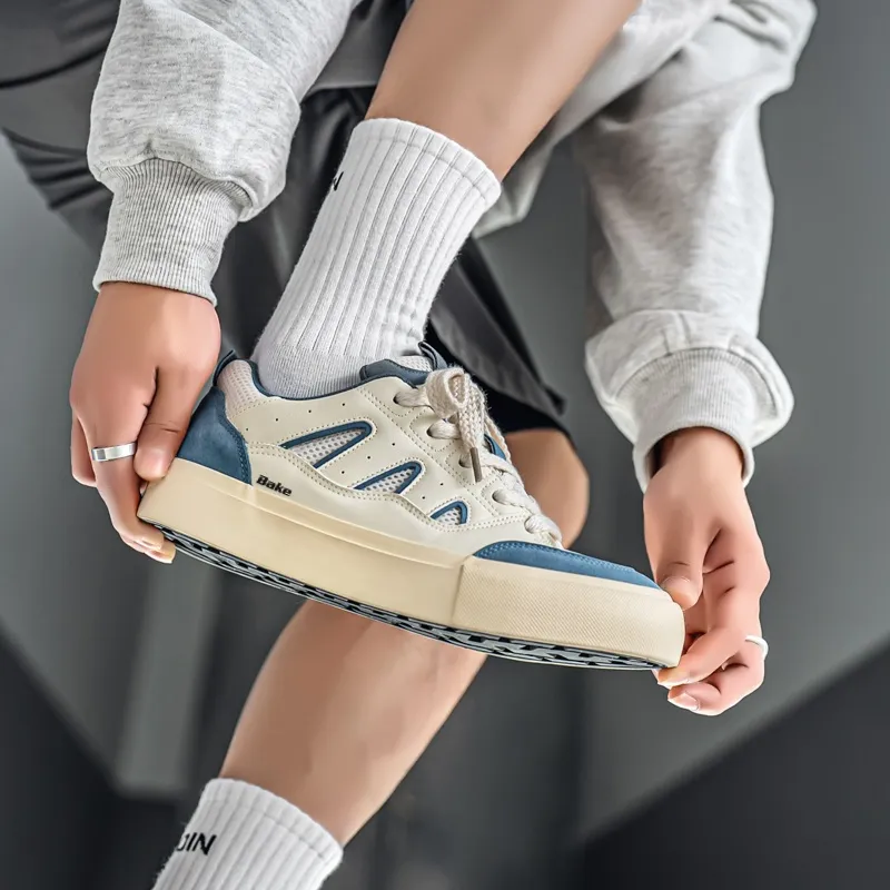 BAKE Anti Slip Wear Resistant Low Top Skateboard Shoes Men's-13