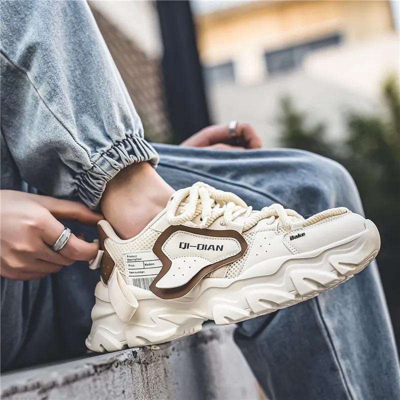 BAKE Slip Resistant, Abrasion Resistant, Breathable Low Top Chunky Sneakers Men's-12