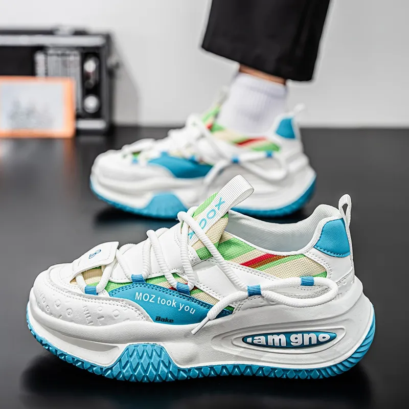 BAKE Anti Slip Wear Resistant Low Top Chunky Sneakers Men's-8