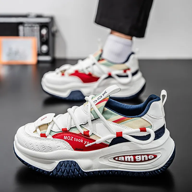 BAKE Anti Slip Wear Resistant Low Top Chunky Sneakers Men's-3