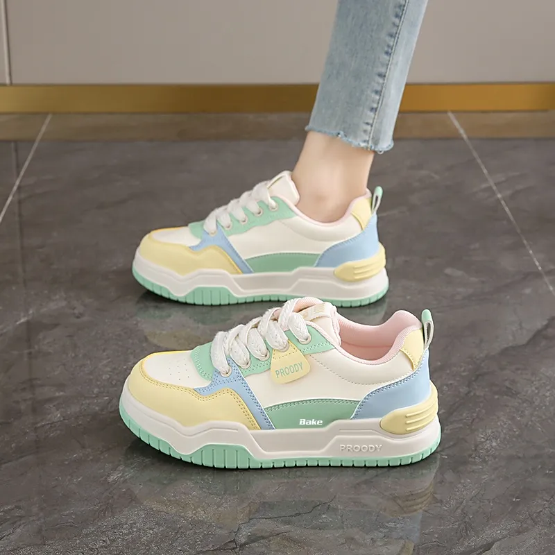 BAKE Anti Slip Wear Resistant Low Top Skateboard Shoes Women's-11