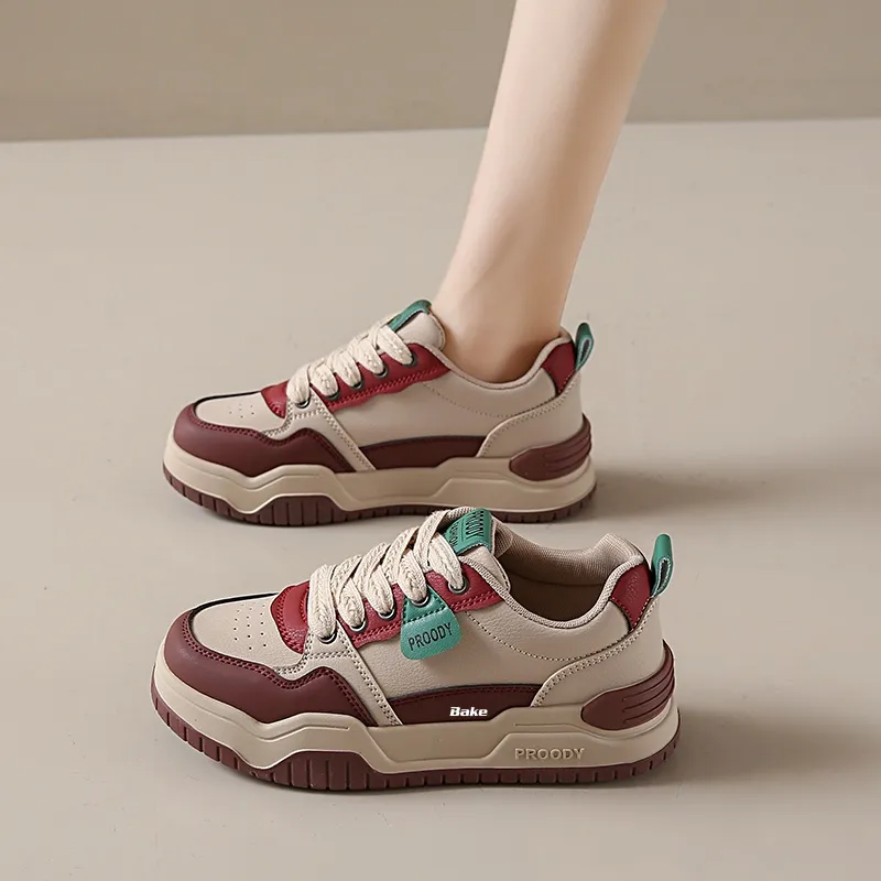 BAKE Anti Slip Wear Resistant Low Top Skateboard Shoes Women's-4