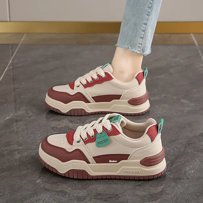 BAKE Anti Slip Wear Resistant Low Top Skateboard Shoes Women's-2