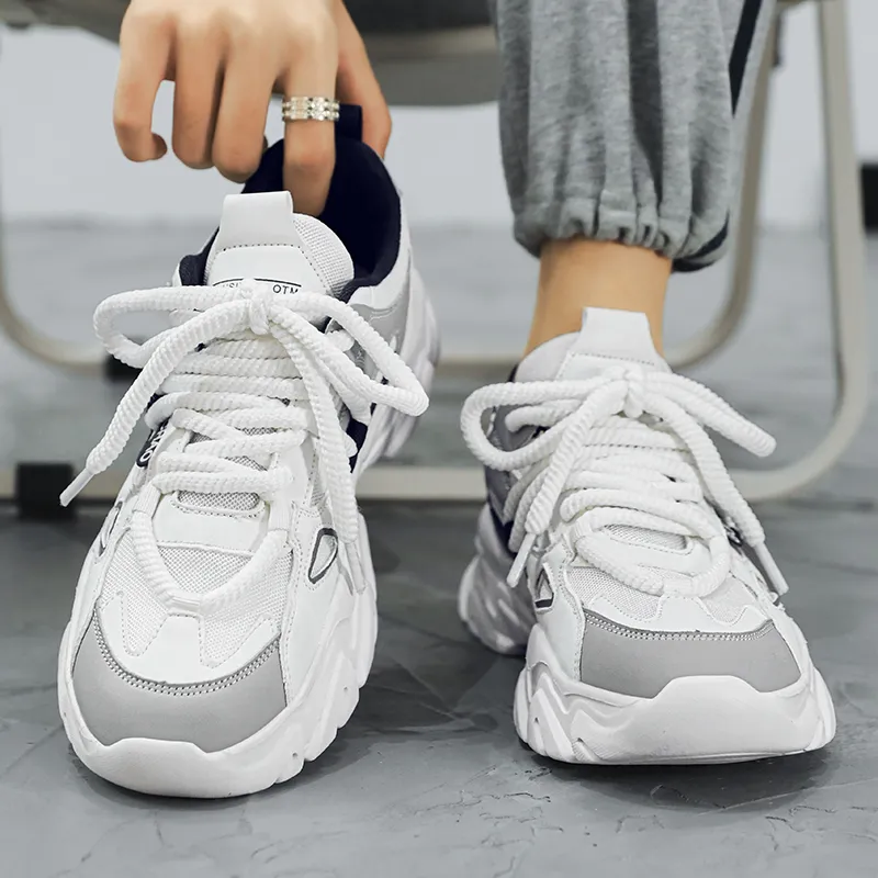 BAKE Slip Resistant, Abrasion Resistant, Breathable Low Top Chunky Sneakers Men's-13