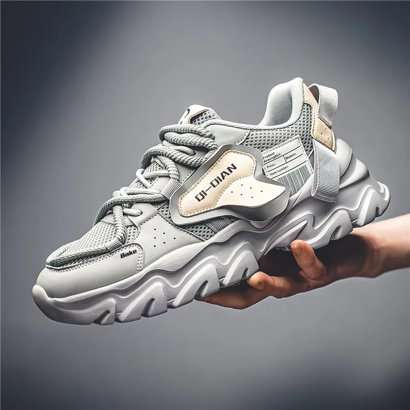 BAKE Slip Resistant, Abrasion Resistant, Breathable Low Top Chunky Sneakers Men's-6