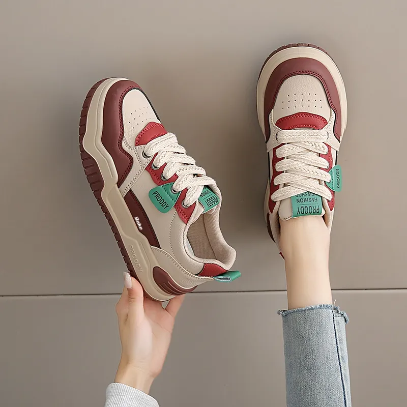 BAKE Anti Slip Wear Resistant Low Top Skateboard Shoes Women's-3