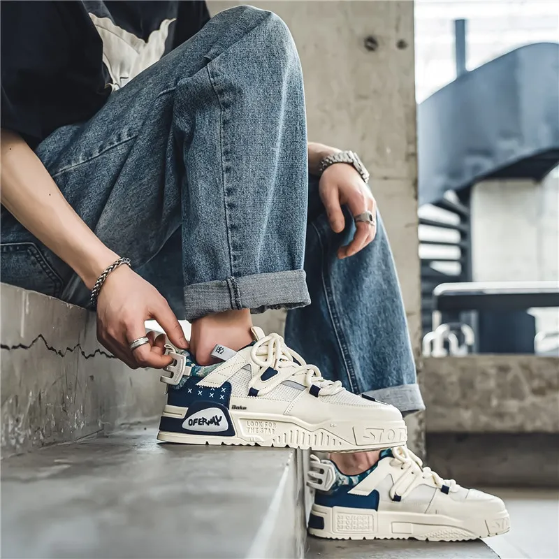 BAKE Anti Slip Wear Resistant Low Top Skateboard Shoes Men's-13
