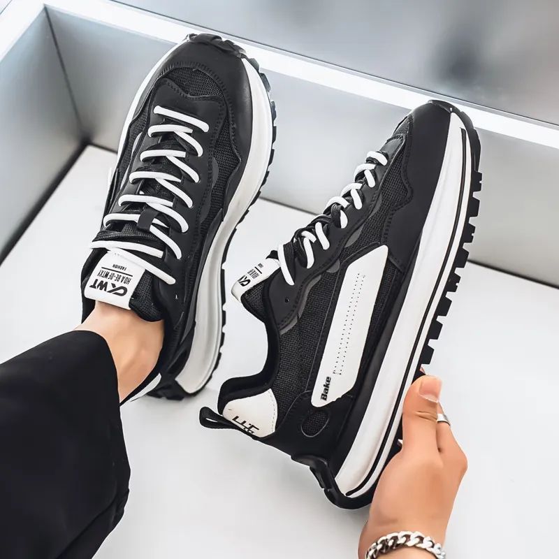 BAKE Slip Resistant And Abrasion Resistant Coverage Low Top Chunky Sneakers Men's-3
