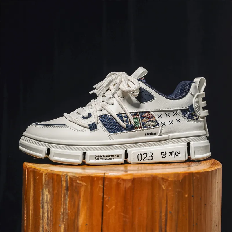 BAKE Anti Slip And Wear Resistant Height Increasing Low Top Skateboard Shoes Men's-2