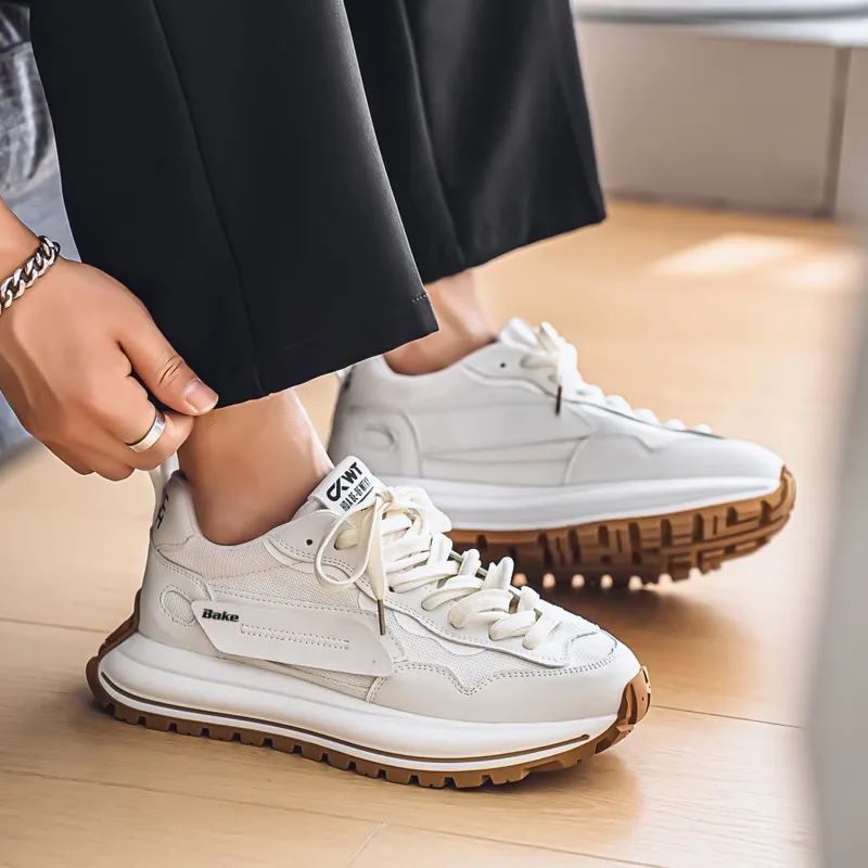 BAKE Slip Resistant And Abrasion Resistant Coverage Low Top Chunky Sneakers Men's-9