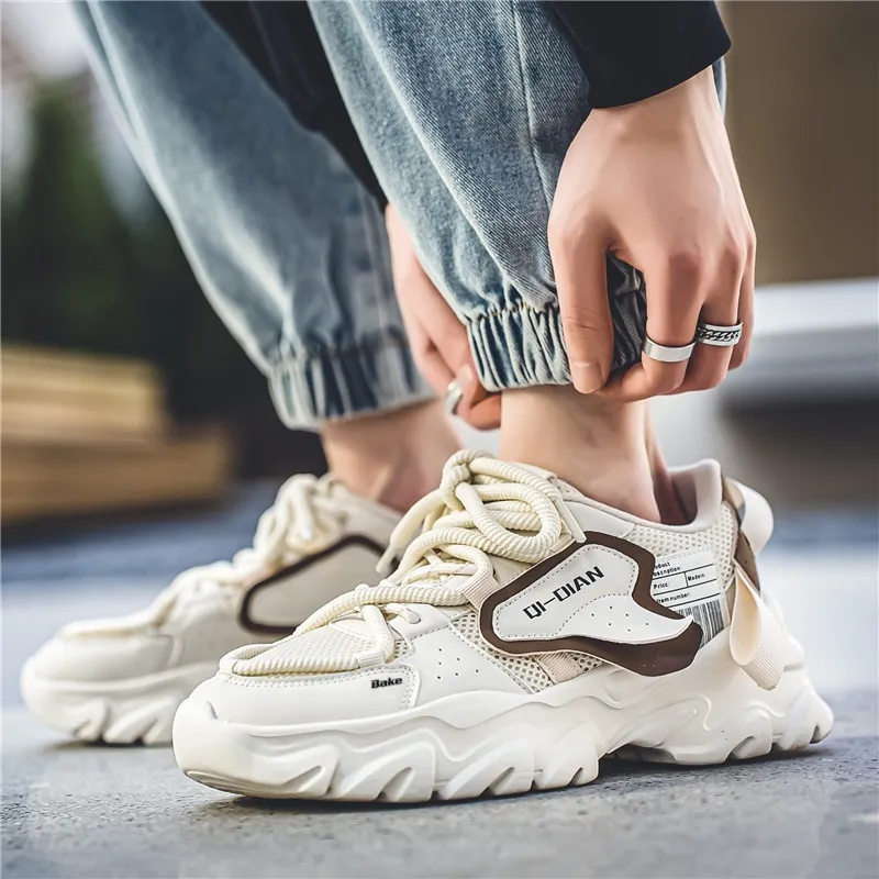 BAKE Slip Resistant, Abrasion Resistant, Breathable Low Top Chunky Sneakers Men's-11