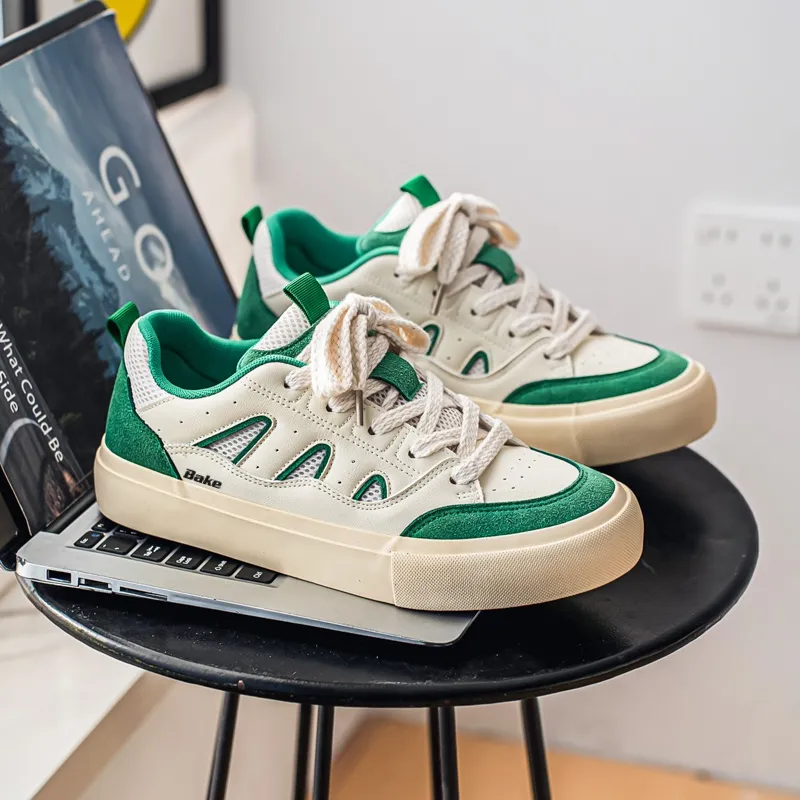 BAKE Anti Slip Wear Resistant Low Top Skateboard Shoes Men's-6