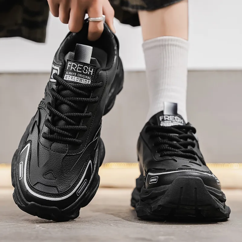 BAKE Cushioning Slip Resistant Height Increasing Low Top Chunky Sneakers Men's-9