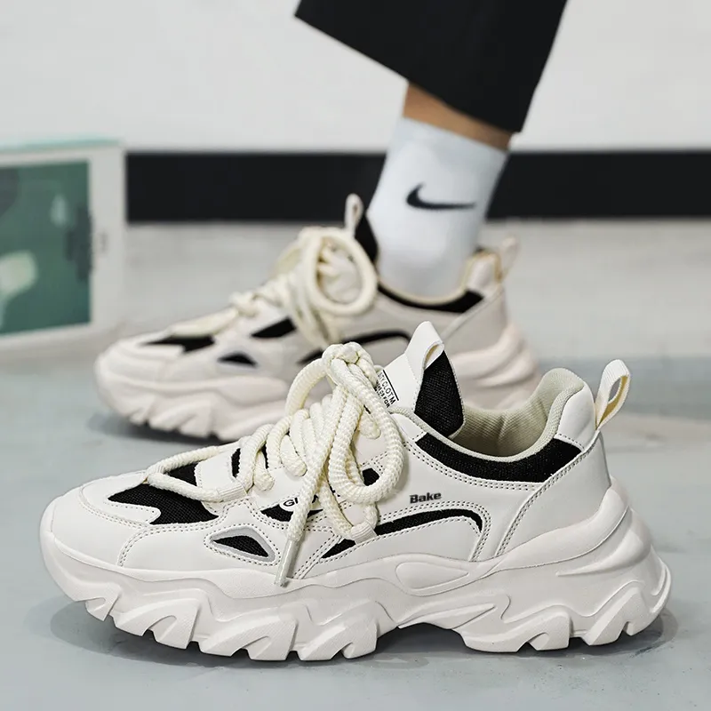 BAKE Slip Resistant, Abrasion Resistant, Breathable Low Top Chunky Sneakers Men's-8