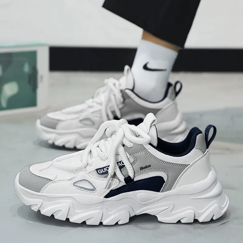 BAKE Slip Resistant, Abrasion Resistant, Breathable Low Top Chunky Sneakers Men's-11