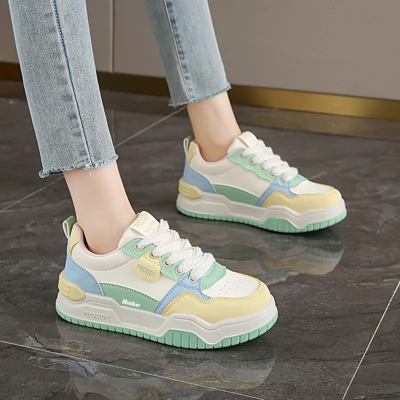 BAKE Anti Slip Wear Resistant Low Top Skateboard Shoes Women's-13