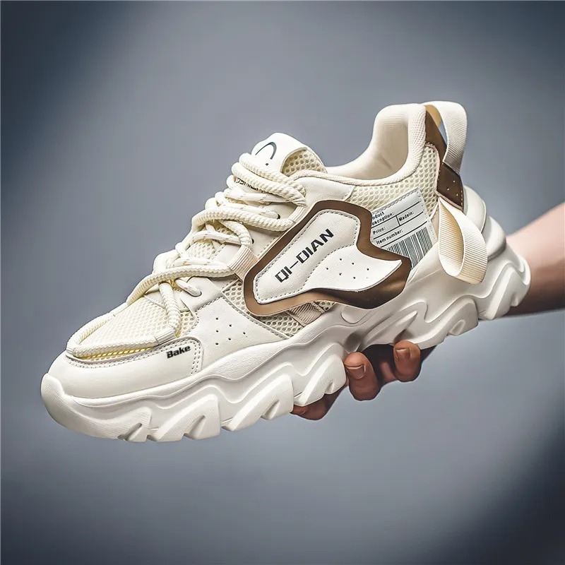 BAKE Slip Resistant, Abrasion Resistant, Breathable Low Top Chunky Sneakers Men's-10