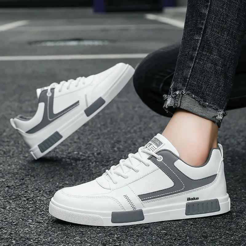 BAKE Anti Slip Wear Resistant Low Top Skateboard Shoes Men's-4