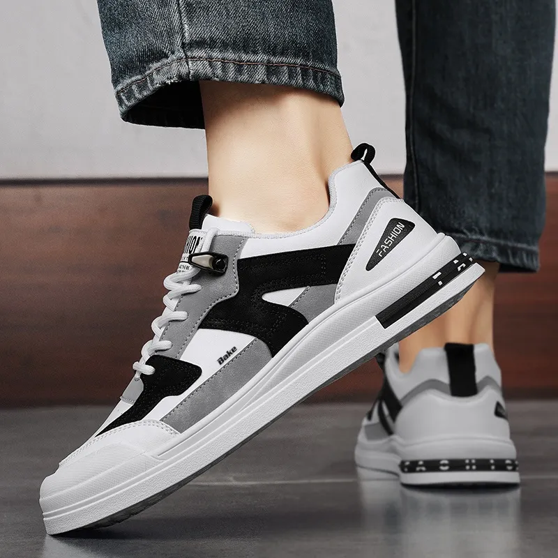 BAKE Anti Slip Wear Resistant Low Top Skateboard Shoes Men's-8
