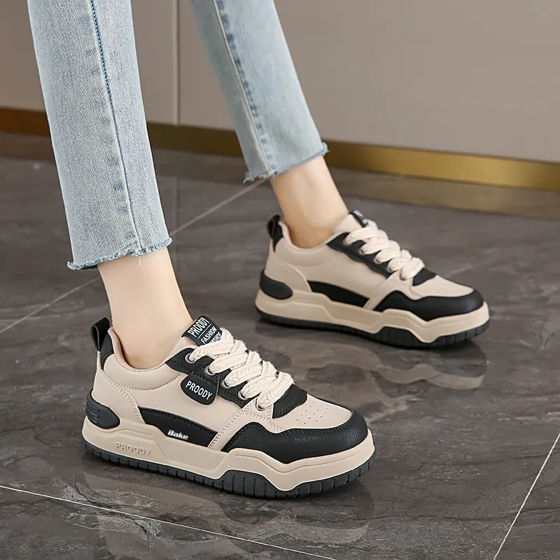 BAKE Anti Slip Wear Resistant Low Top Skateboard Shoes Women's-7
