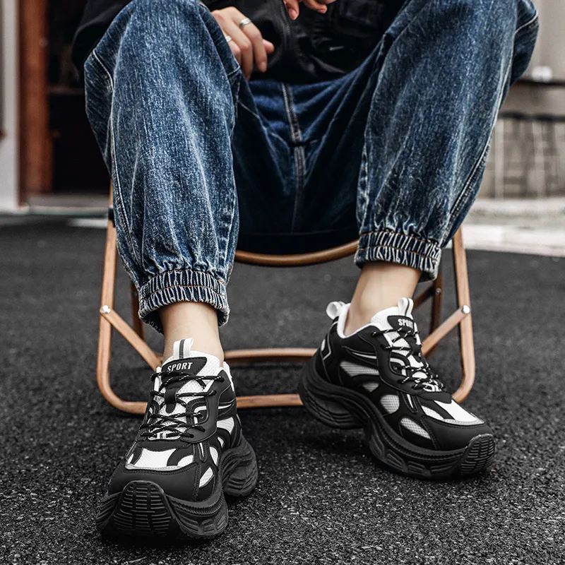 BAKE Slip Resistant, Abrasion Resistant, Breathable Low Top Chunky Sneakers Men's-13