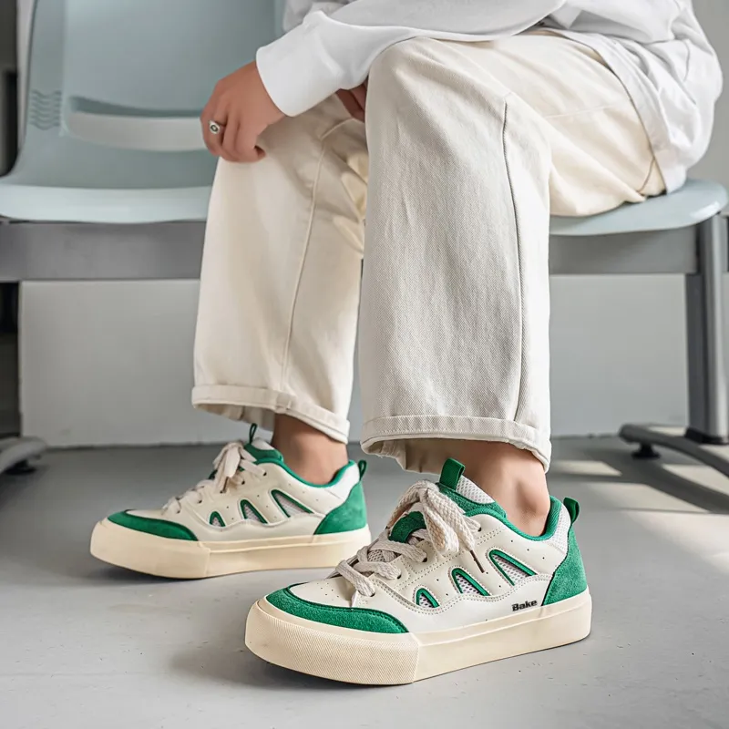 BAKE Anti Slip Wear Resistant Low Top Skateboard Shoes Men's-9