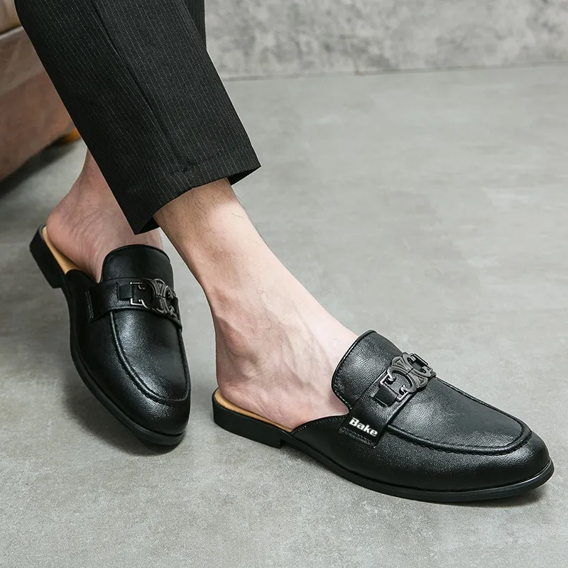 BAKE Stitching Odor Resistant Slip Resistant Closed Toe Slippers Men's-4