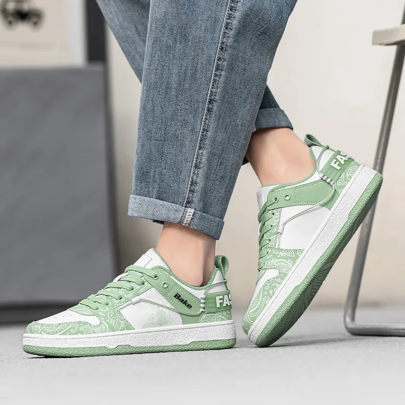 BAKE Height Increasing Slip Resistant Low Top Skateboard Shoes Men's-5