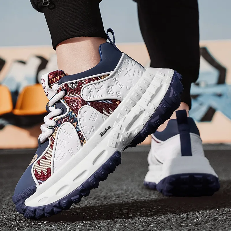 BAKE Breathable Height Increase Low Top Chunky Sneakers Men's-7