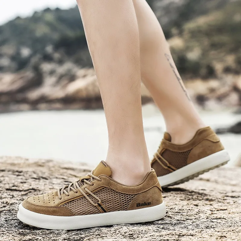 BAKE Breathable And Wear resistant Low Top Skateboard Shoes Men's-5