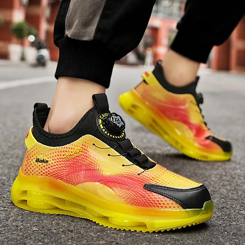 BAKE Slip Resistant Lightweight Rebound Low Top Casual Running Shoes Unisex-2