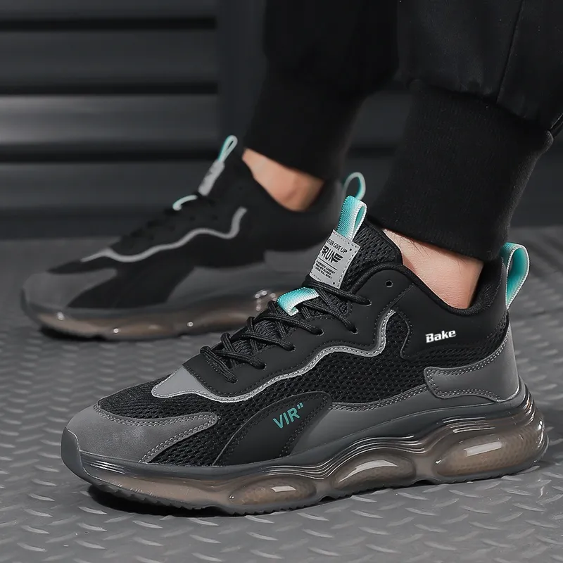 BAKE Breathable And Slip Resistant Low Top Casual Training Physical Fitness Test Physical Exam Running Shoes Men's-8