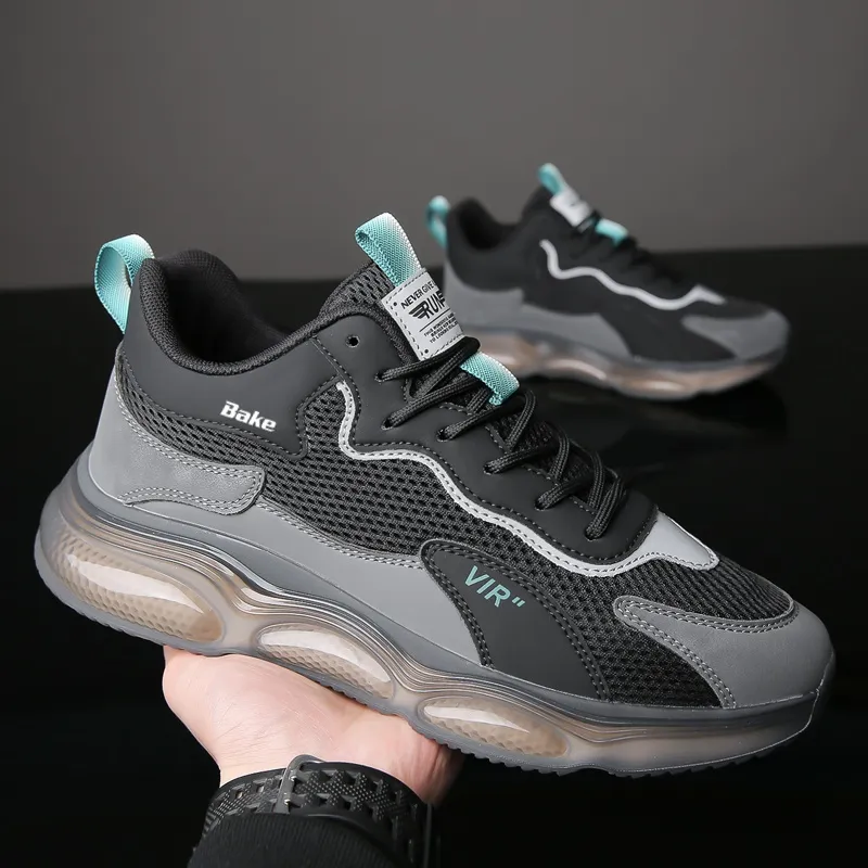 BAKE Breathable And Slip Resistant Low Top Casual Training Physical Fitness Test Physical Exam Running Shoes Men's-6