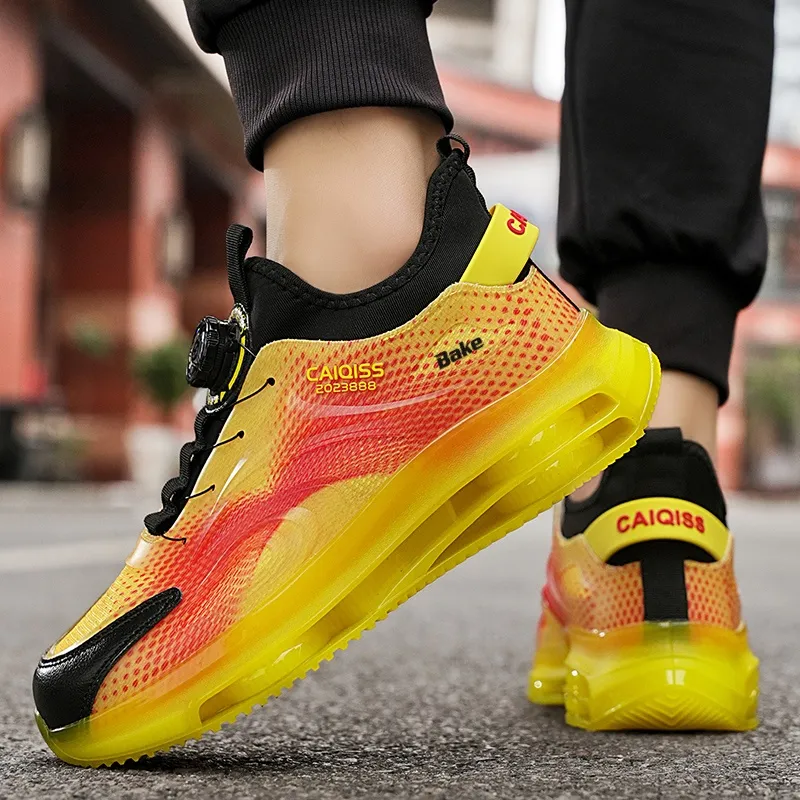 BAKE Slip Resistant Lightweight Rebound Low Top Casual Running Shoes Unisex-4