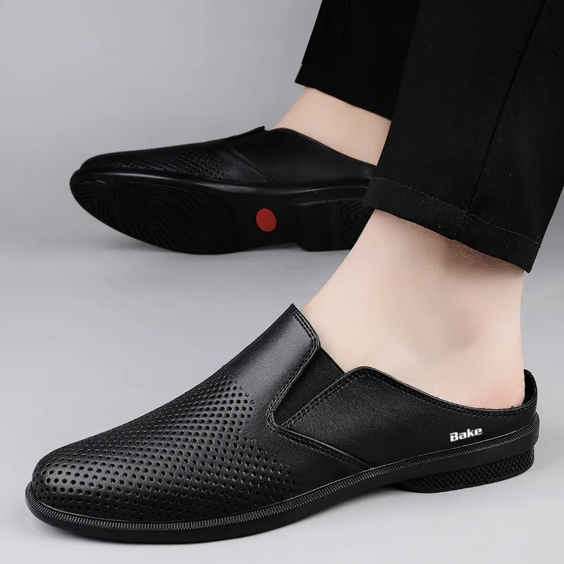 BAKE Closed Toe Slippers Men's Black-4