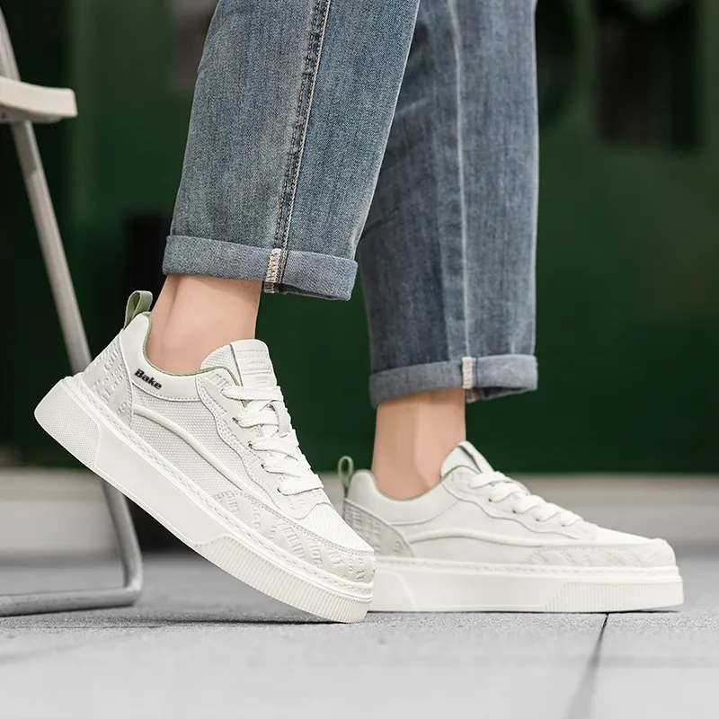 BAKE Breathable Height Increase Low Top Skateboard Shoes Men's-4
