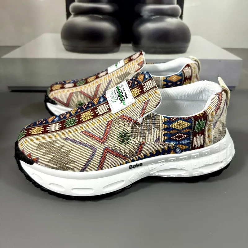 BAKE Lightweight Height Increasing Abrasion Resistant Low Top Chunky Sneakers Men's-13
