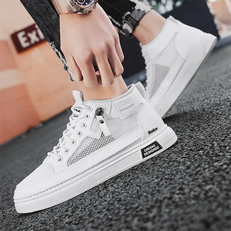 BAKE Lightweight And Breathable Mid Top Skateboard Shoes Men's-4