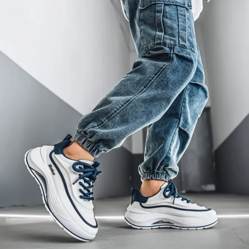 BAKE Breathable Height Increase Low Top Skateboard Shoes Men's-5