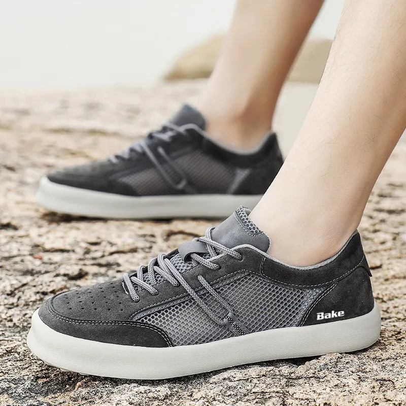 BAKE Breathable And Wear resistant Low Top Skateboard Shoes Men's-2