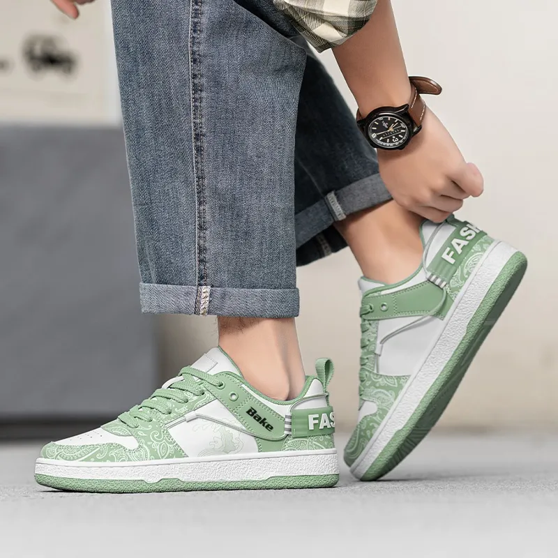 BAKE Height Increasing Slip Resistant Low Top Skateboard Shoes Men's-1