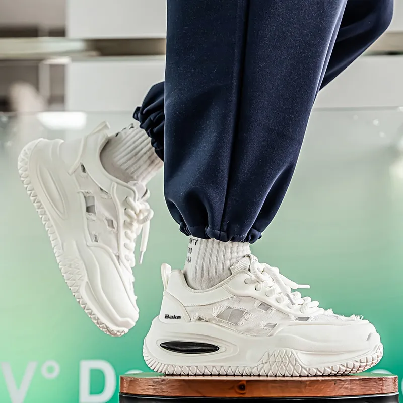 BAKE Shock Absorbers Slip Resistant Breathable Low Top Casual Shoes Men's-7