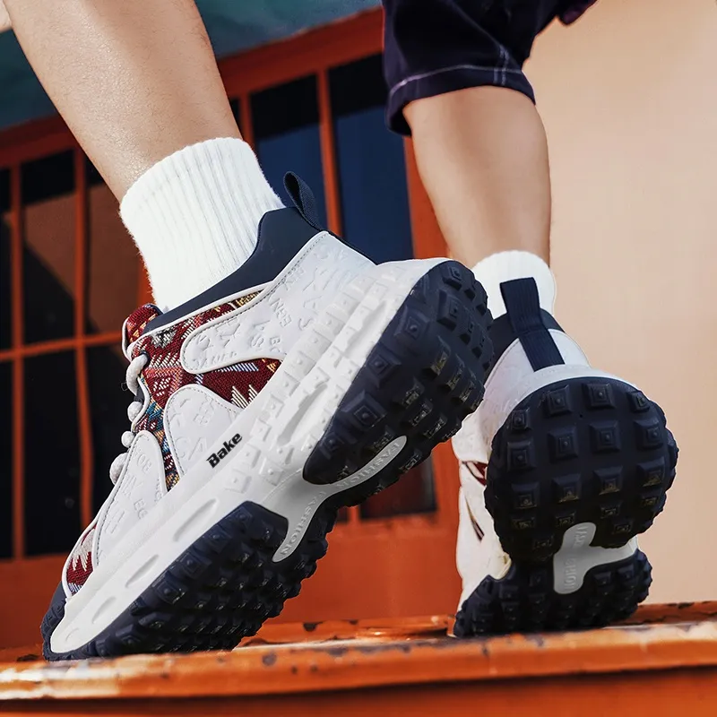 BAKE Breathable Height Increase Low Top Chunky Sneakers Men's-8
