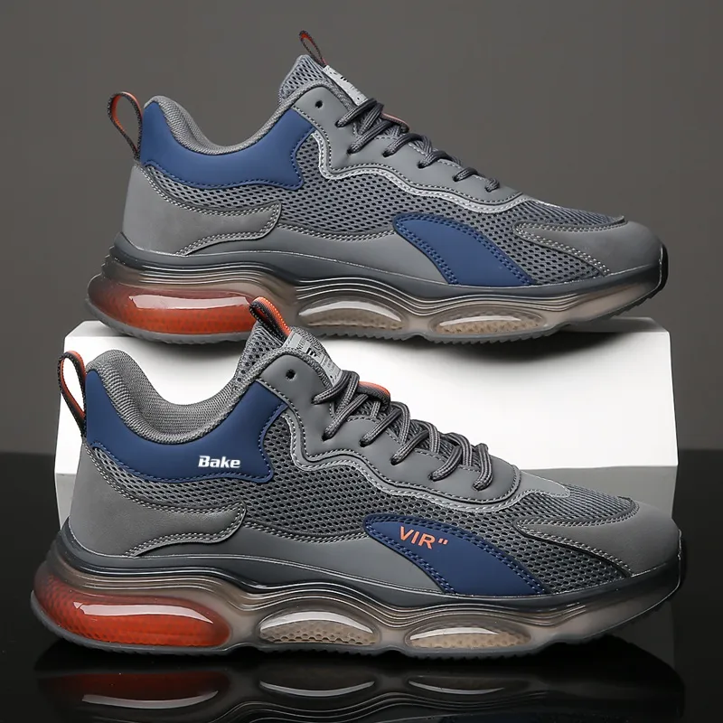 BAKE Breathable And Slip Resistant Low Top Casual Training Physical Fitness Test Physical Exam Running Shoes Men's-2