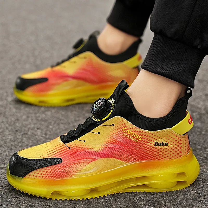 BAKE Slip Resistant Lightweight Rebound Low Top Casual Running Shoes Unisex-1