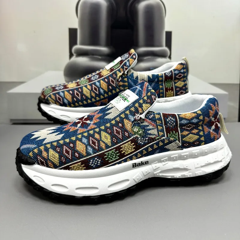 BAKE Lightweight Height Increasing Abrasion Resistant Low Top Chunky Sneakers Men's-8